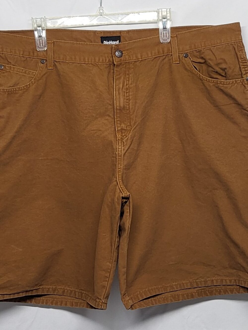 DieHard Mens Cargo Shorts Size 44 Brown Canvas 100% Cotton